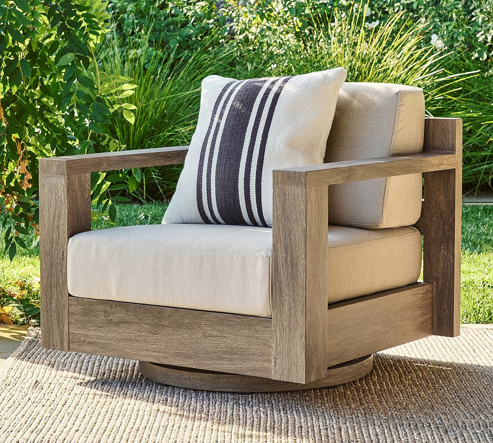 Rockport Swivel Outdoor Lounge Chair | Pottery Barn (US)
