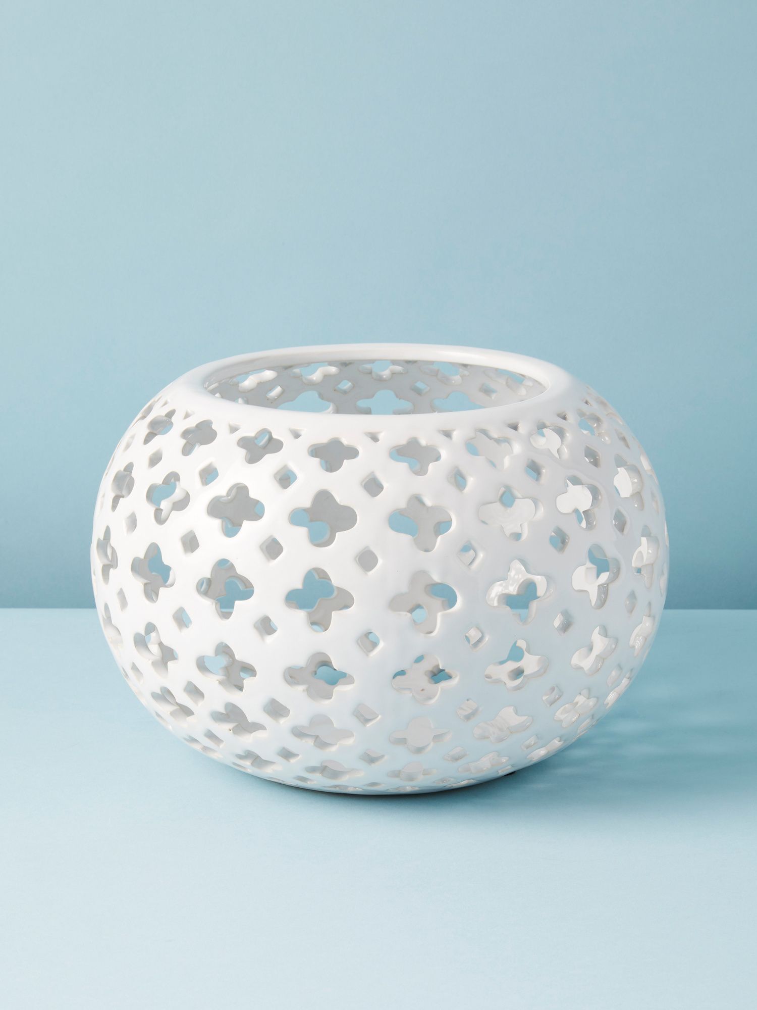 10.5in Ceramic Pierced Decorative Bowl | Vases | HomeGoods | HomeGoods