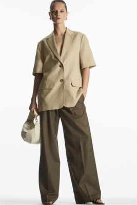 COS Natural Linen Blend Short Sleeve Blazer Size 40 UK 12 BNWOT RRP £135  | eBay | eBay UK