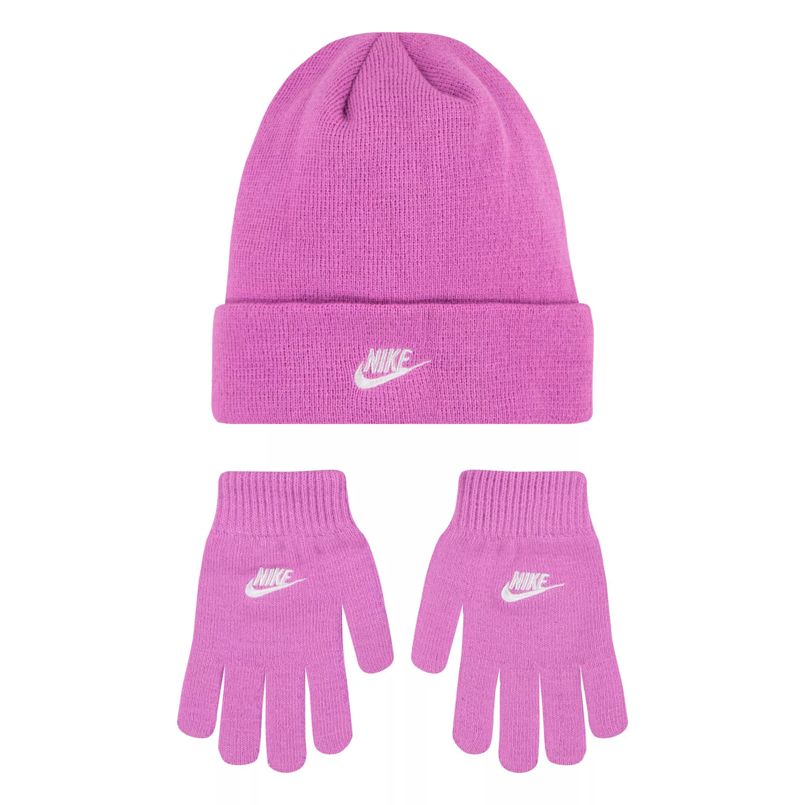 Big Kids 8-20 Nike Logo Beanie and Gloves Set, Pink | Kohl's