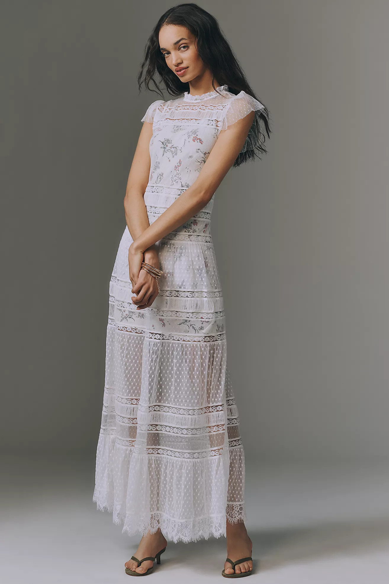 By Anthropologie Lace Twofer Maxi Dress | Anthropologie (US)