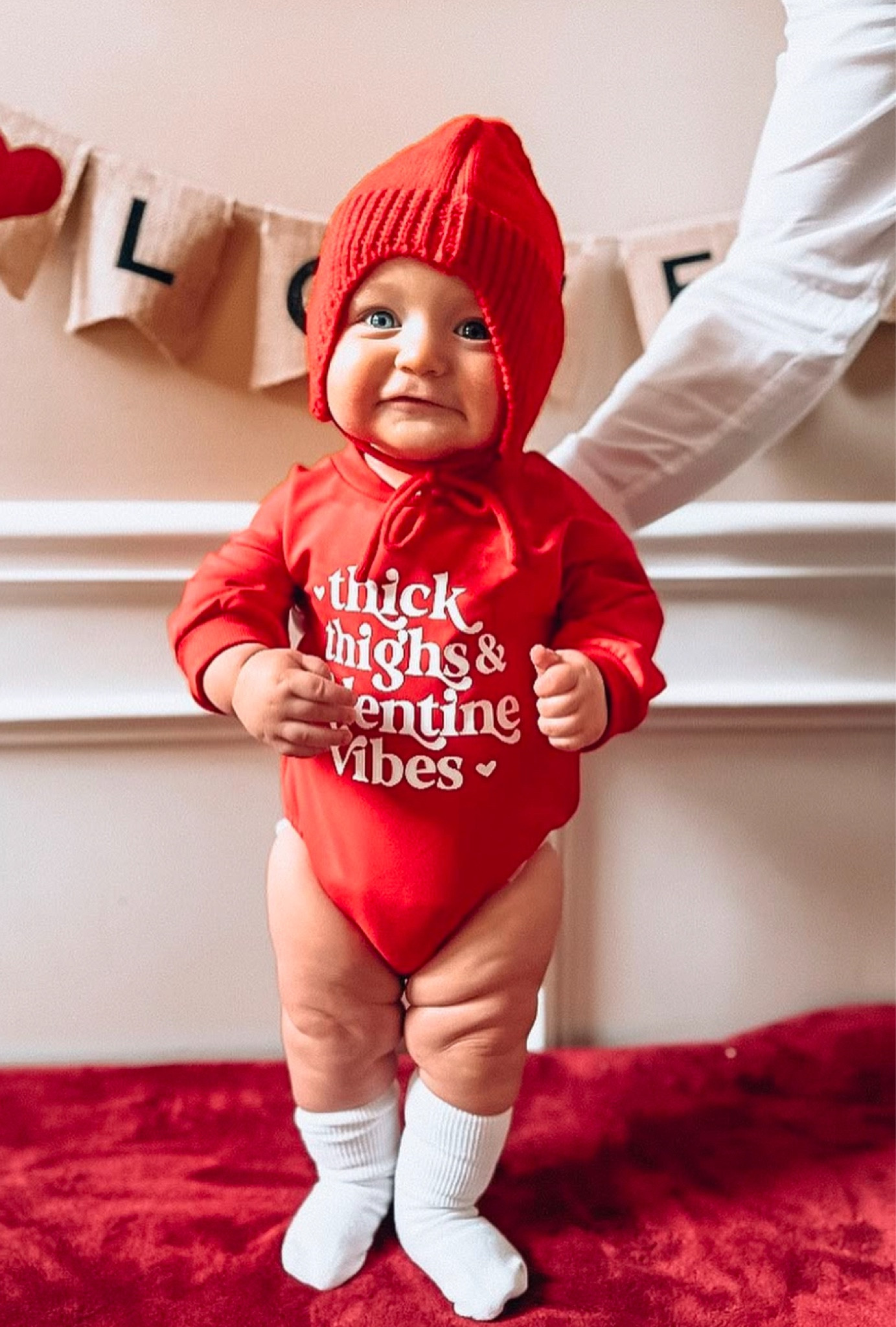 The cutest Valentine, onesie, thick thighs and Valentines vibes♥️😍

#LTKBaby #LTKSeasonal