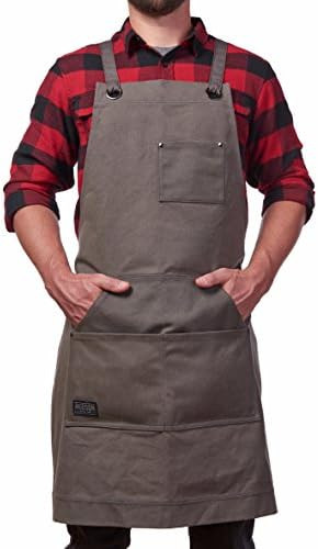 Hudson Durable Goods - Heavy Duty Waxed Canvas Work Apron - Grey | Amazon (US)