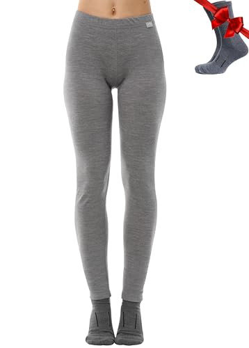 Merino Wool Base Layer Women Pants 100% Merino Wool Leggings Heavyweight, Midweight, Lite Thermal... | Amazon (US)