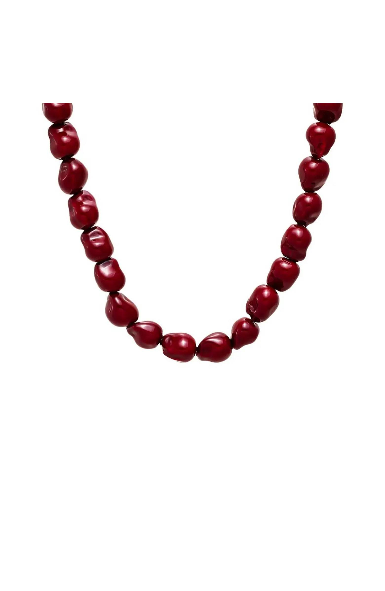 Chunky Burgundy Beaded Necklace | Nordstrom