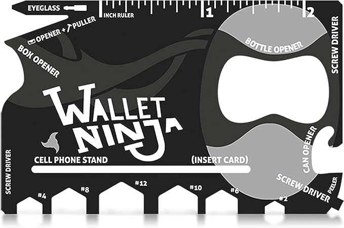 Wallet Ninja- 18 in 1 Credit Card Sized Multitool (#1 Best Selling in the World) (Black) | Amazon (US)
