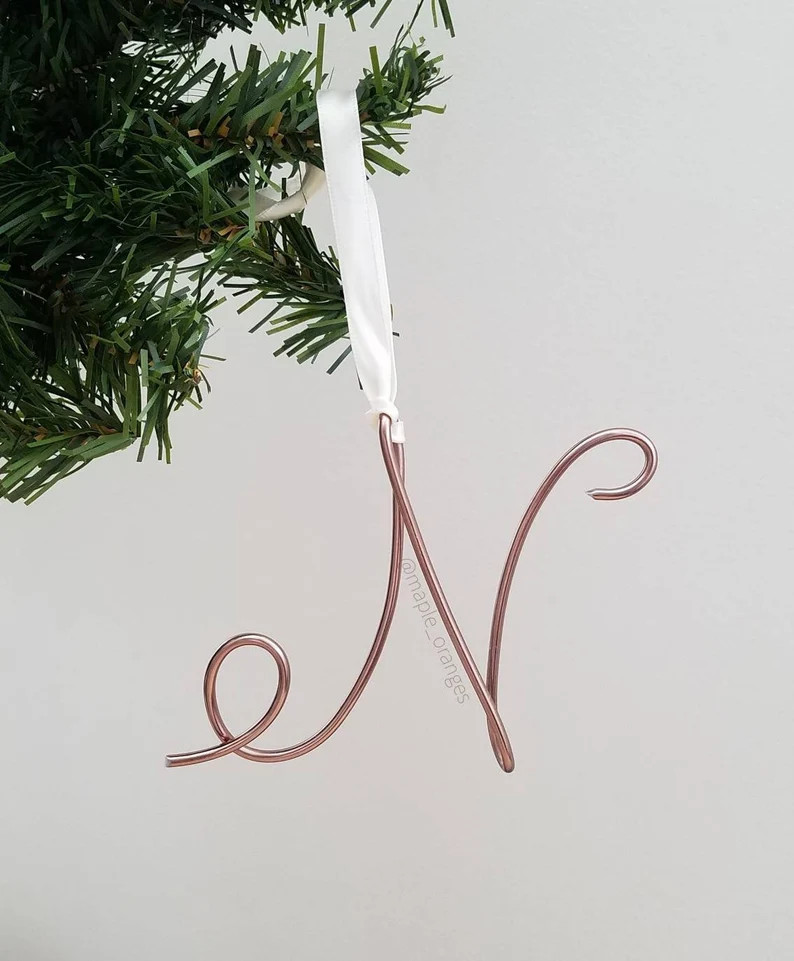 Wire Initial Ornament - letter ornament - personalized ornament  |wire letter, wire words, name o... | Etsy (US)