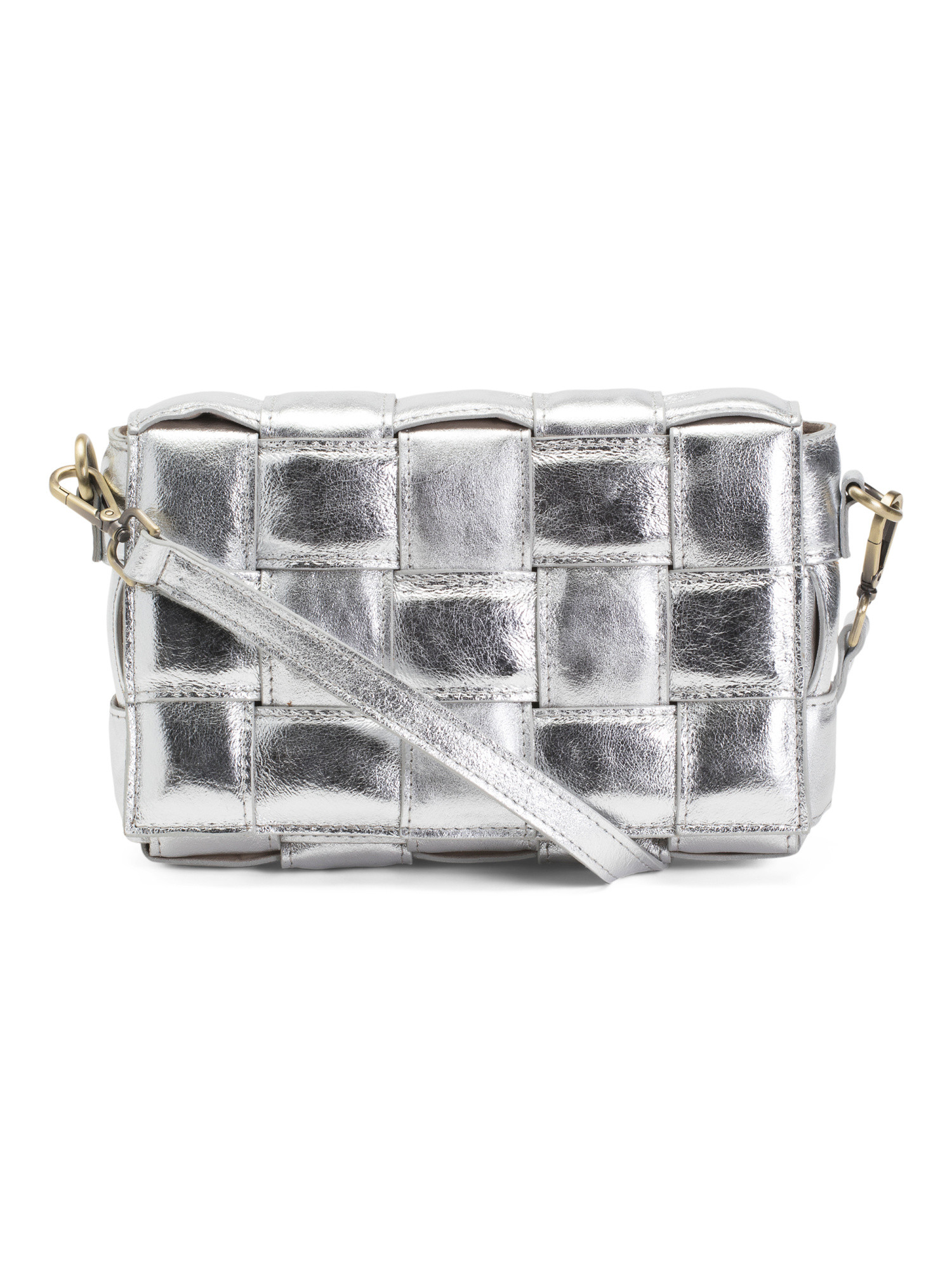 Made In Italy Leather Woven Crossbody | TJ Maxx