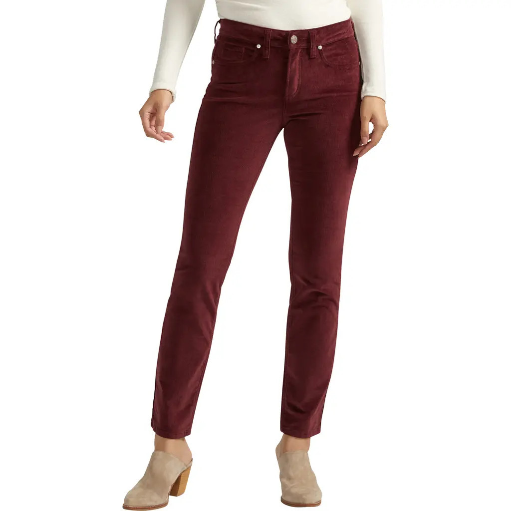 Silver Jeans Co. Suki Straight Leg Corduroy Pants in Bordeaux at Nordstrom, Size 33 X 31 | Nordstrom