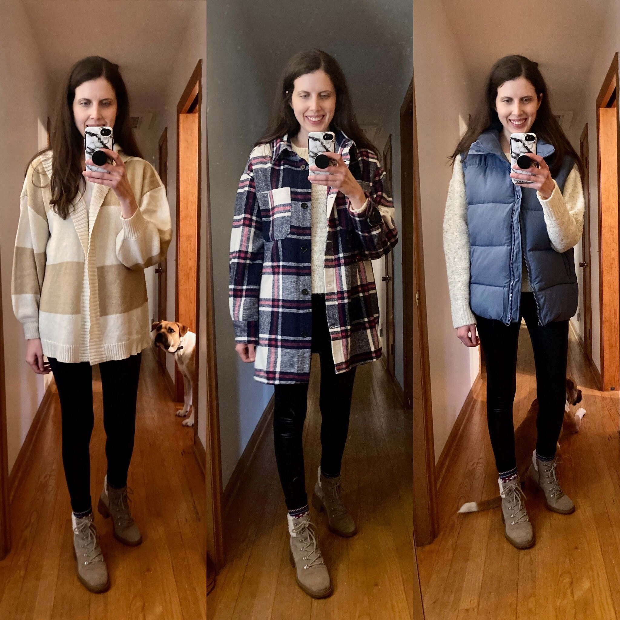 Three looks I’m packing for a winter getaway. ❄️ 

Winter boots
Plaid shacket
Amazon fashion 
Walmart fashion 
Spring sweater 
Puffer vest 

#LTKSeasonal #LTKGiftGuide #LTKfindsunder100