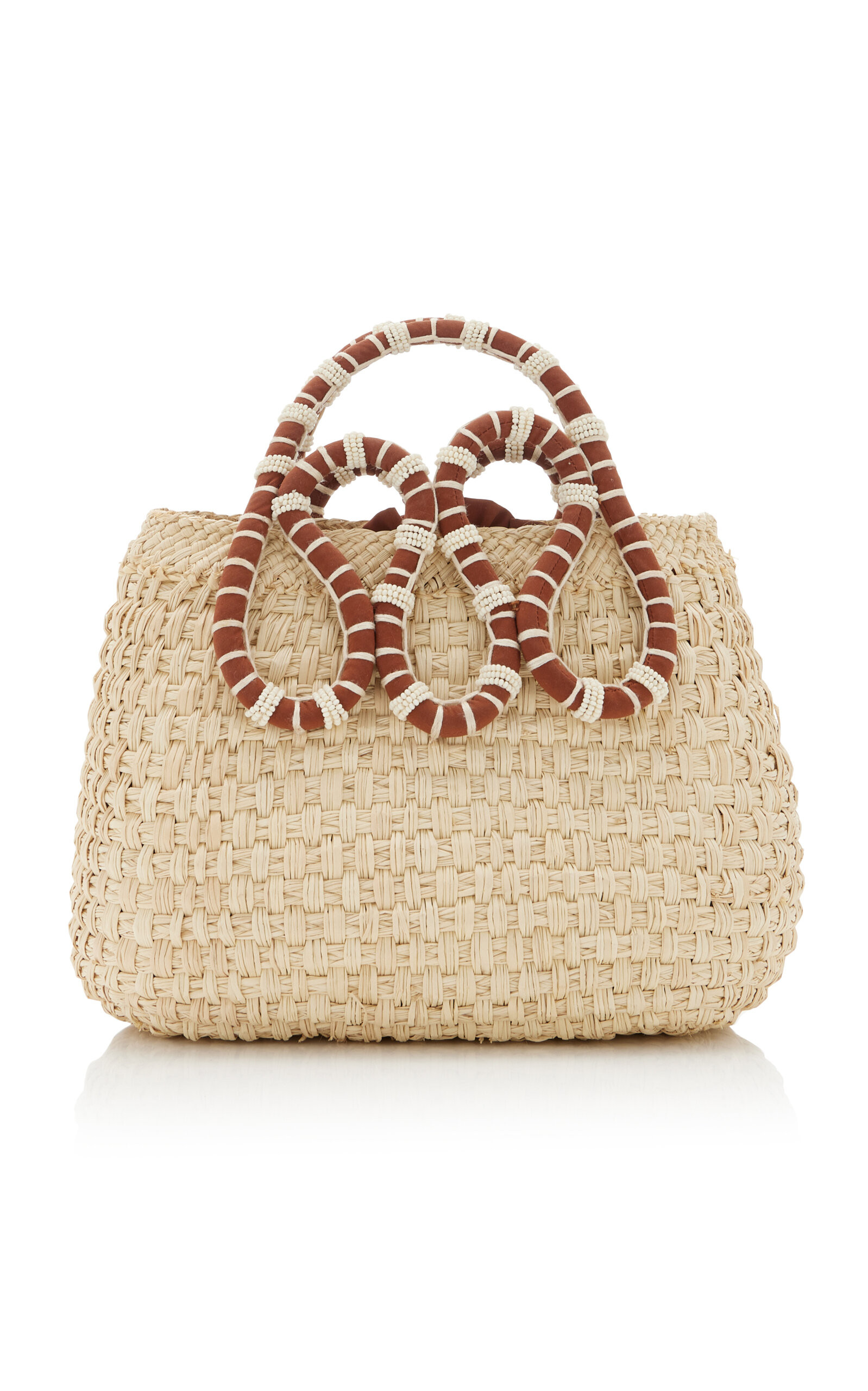 Small Villages Raffia and Leather Mini Bucket Bag | Moda Operandi (Global)
