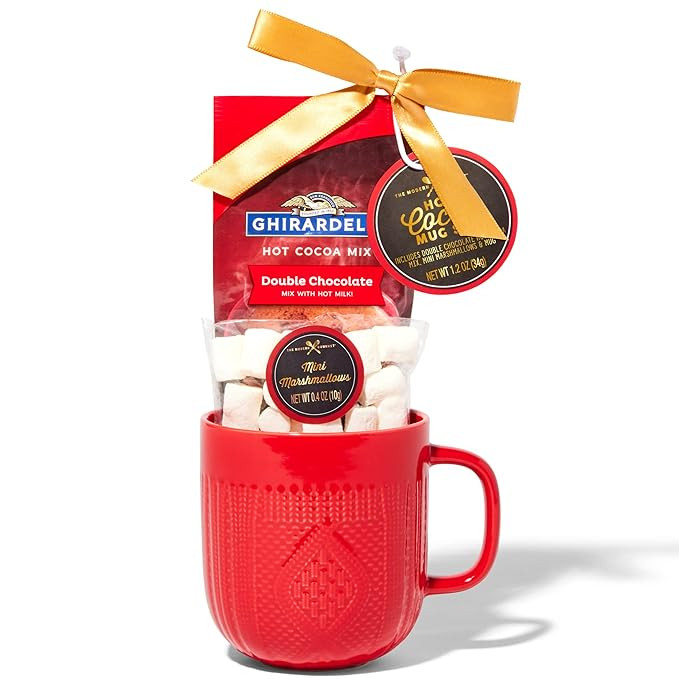 Hot Chocolate Gift Set Made with Ghirardelli, Includes 1 Single-Serve Packet of Ghirardelli Doubl... | Amazon (US)