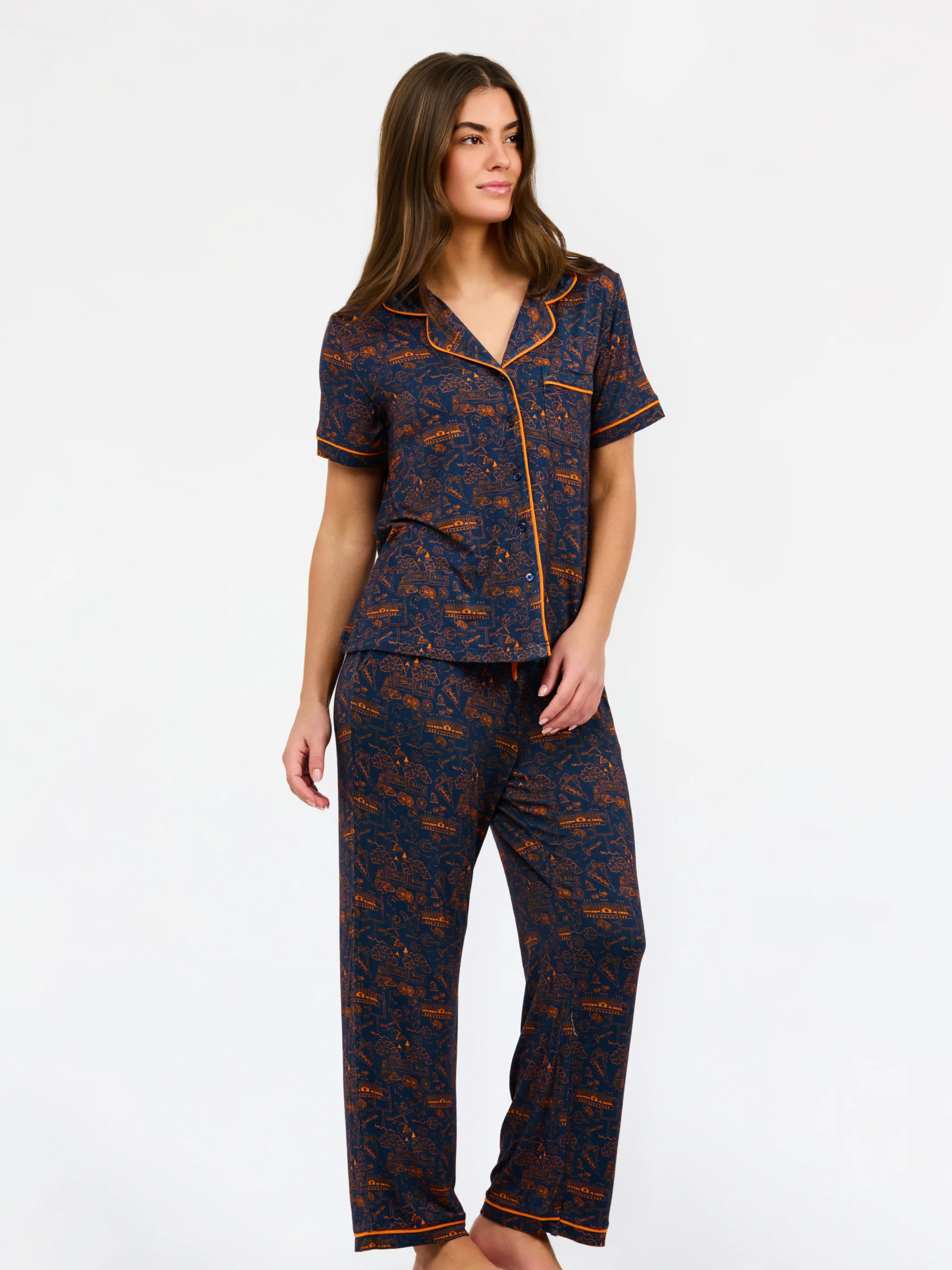 Women's Charlotte Pants Set | Team Toile Auburn | Mary Square