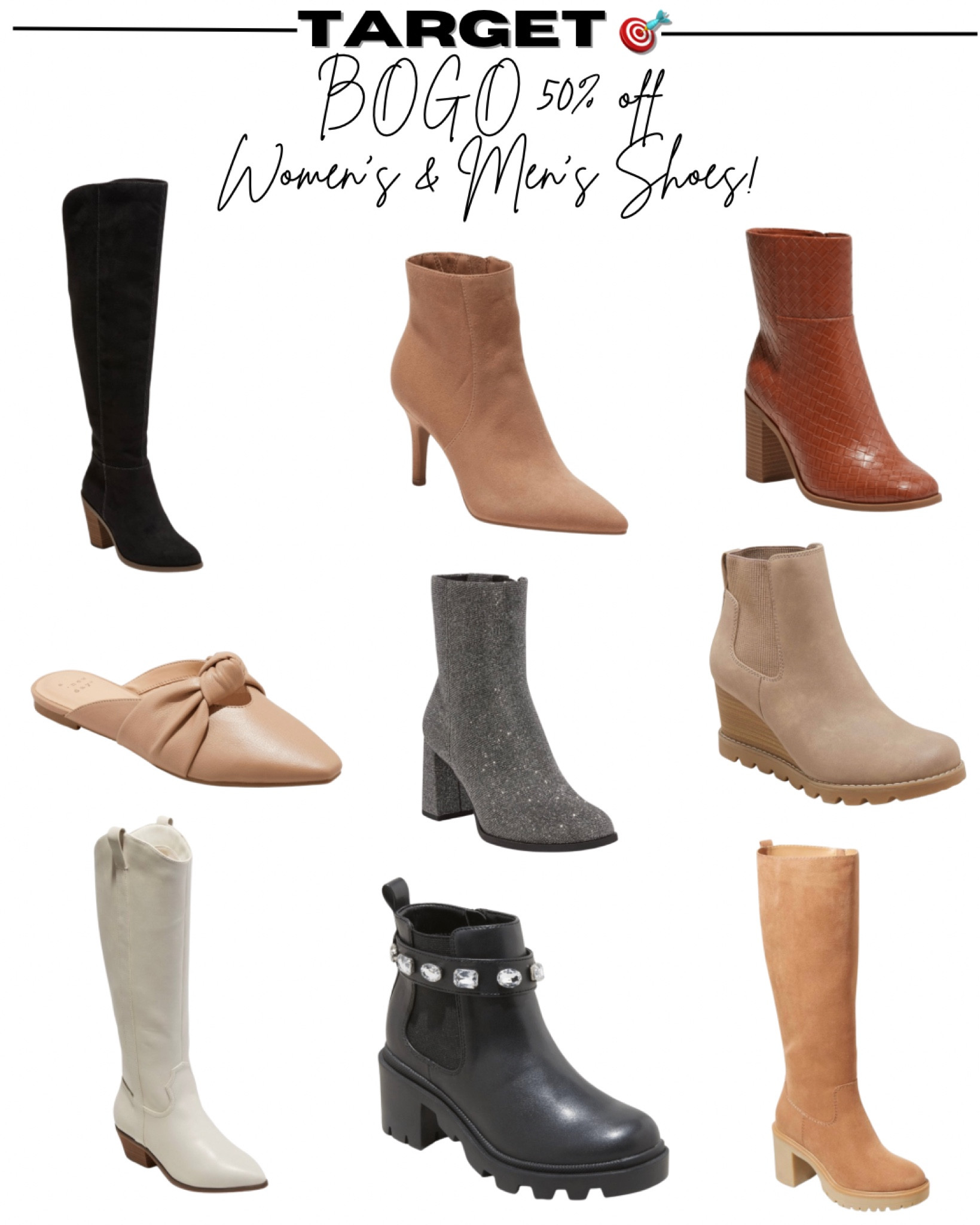 Target is having a Buy one, get one 50% off sale for women and men’s shoes! 

Shoe crush, Target finds, shoes, fall shoes, fall boots, shoe lover, shoe addict 

#LTKstyletip #LTKsalealert #LTKshoecrush