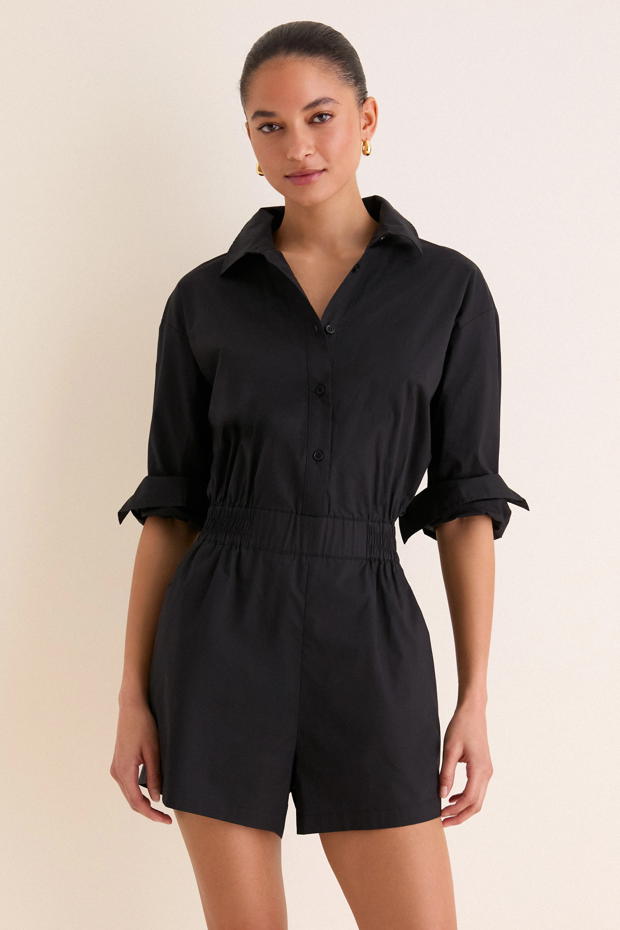 Black Hartwell Playsuit | Tuckernuck (US)