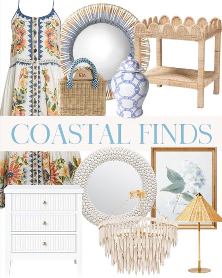 Chic Coastal home decor finds! Love the scalloped rattan table, summer dress, beaded mirror, white mirror, round mirror, rattan lamp, white nightstand, ginger jar, temple jar, and beaded chandelier! (5/23)

#LTKhome #LTKstyletip