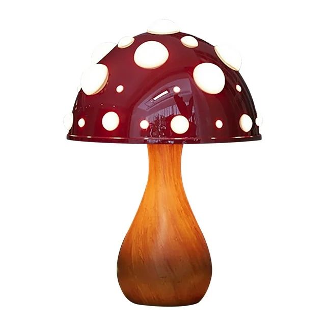 KQJQS Mushroom lamp for Bedroom Night Light Glass Vintage Retro Funky Cute Lamp Small Mushroom La... | Walmart (US)