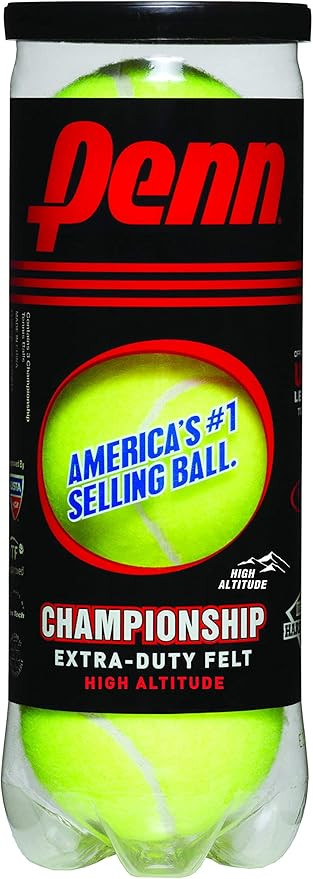 Penn Championship High Altitude Tennis Balls - Extra Duty Felt Pressurized Tennis Balls | Amazon (US)
