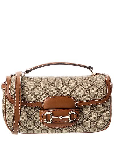 Horsebit 1955 Soft Small Top Handle GG Supreme Canvas & Leather Shoulder
Bag | Gilt & Gilt City