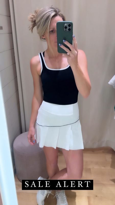 Sale alert, this new arrival tennis skirt is currently 30% off.  

#TennisOutfit #TennisSkirt #MemorialDaySale #PickleballOutfit #ActiveSkirt #ActiveSkort

#LTKFindsUnder50 #LTKActive #LTKVideo