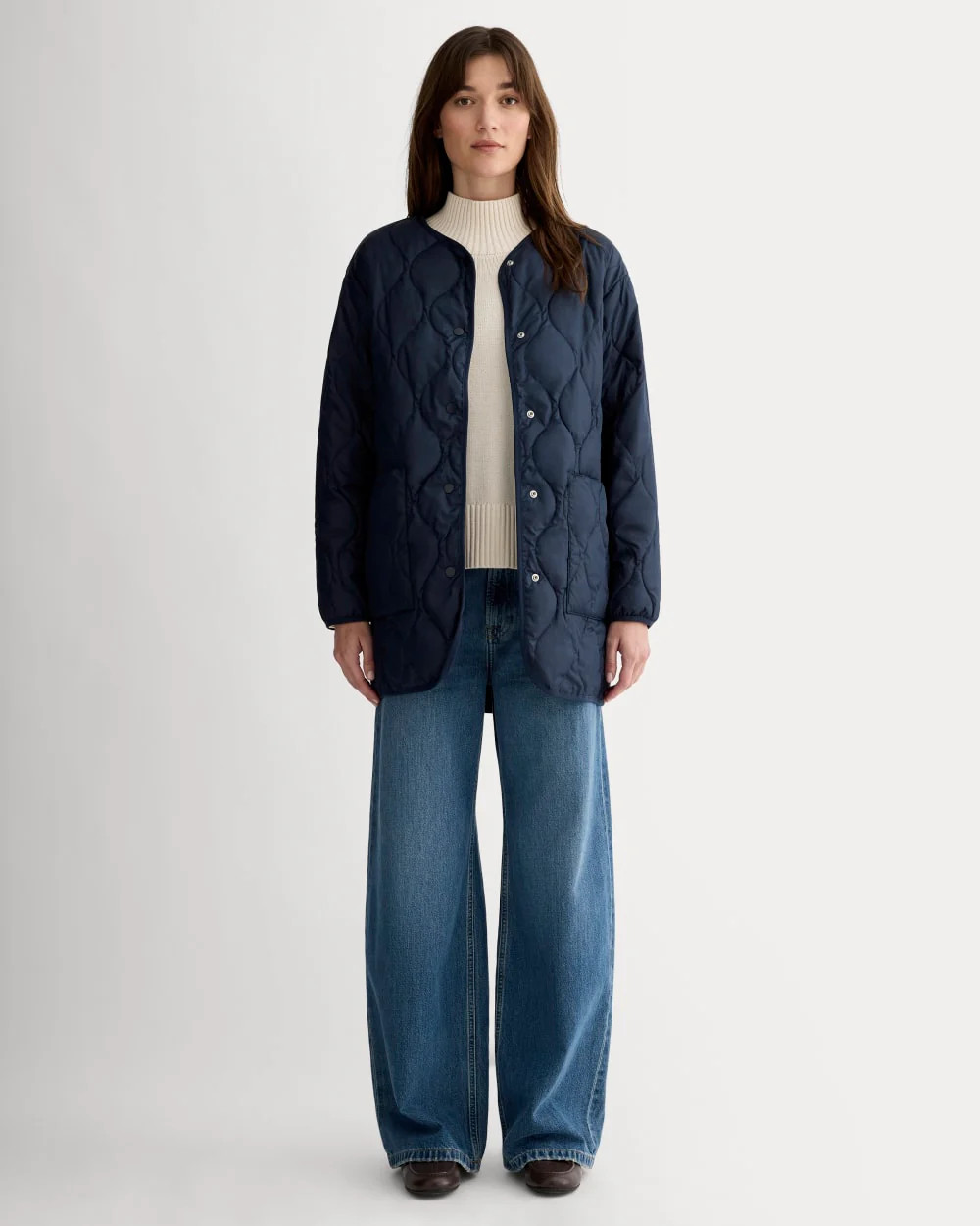 The Quilted Liner | Navy | Everlane