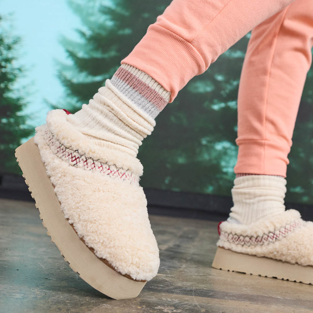 Womens UGG® Tazz UGG Braid Platform Clog - Natural | Journeys