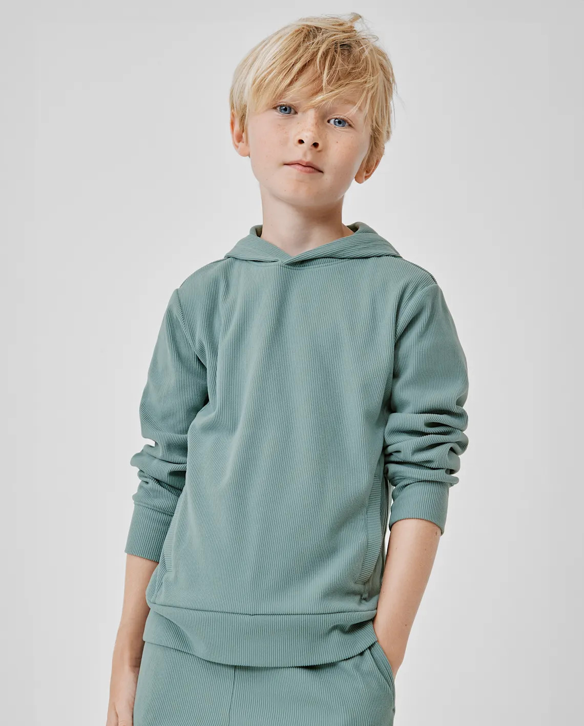Kids Sueded Rib Hoodie - green | The Children's Place