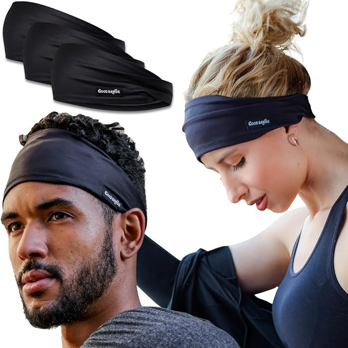 Sweatband for Men and Women - Unisex Non Slip Headband that Wicks Moisture and Eliminates Excess ... | Amazon (US)