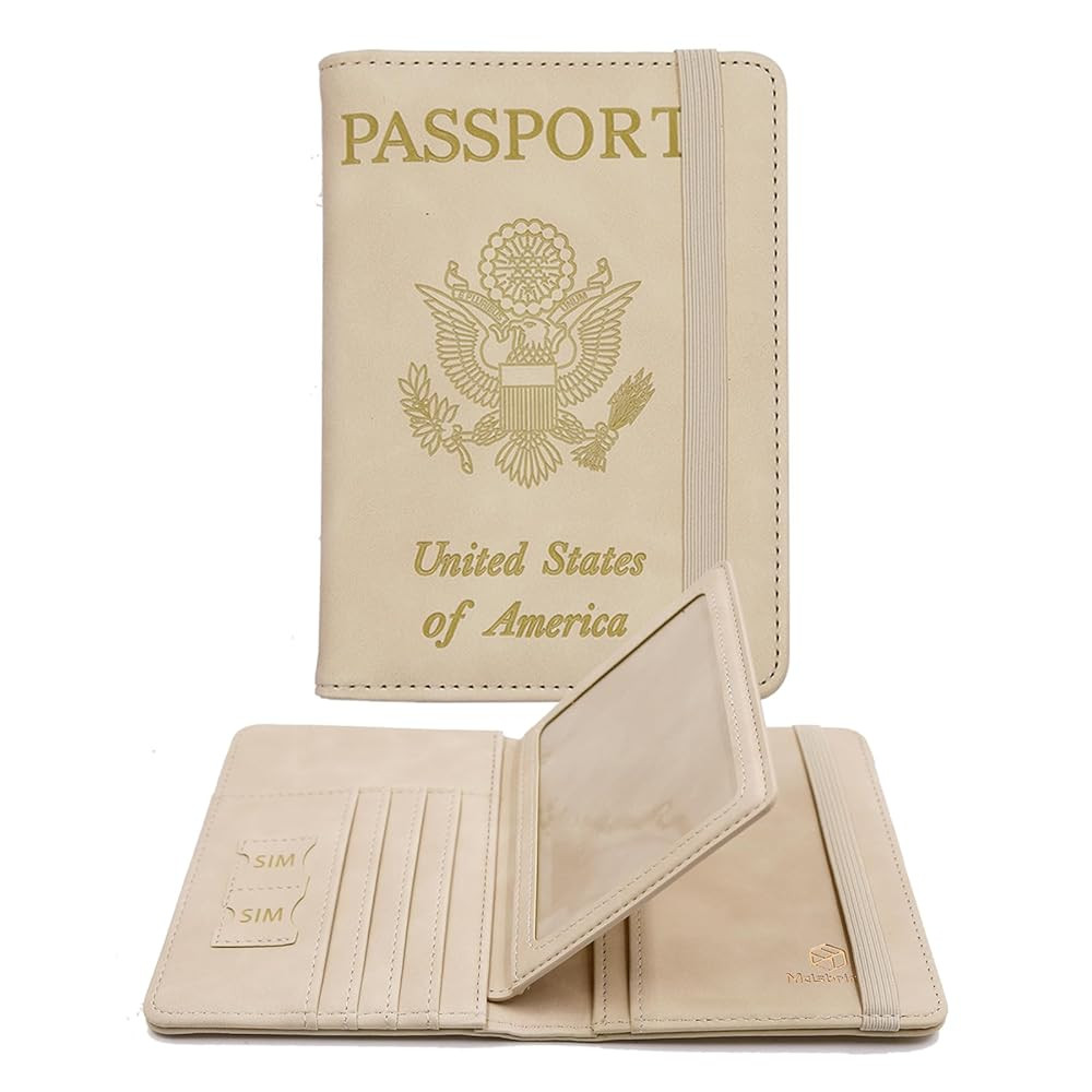 Melsbrinna Rfid Passport Holder for Travel women/Men, Cute Passport Wallet Rfid Blocking Card Slo... | Amazon (US)
