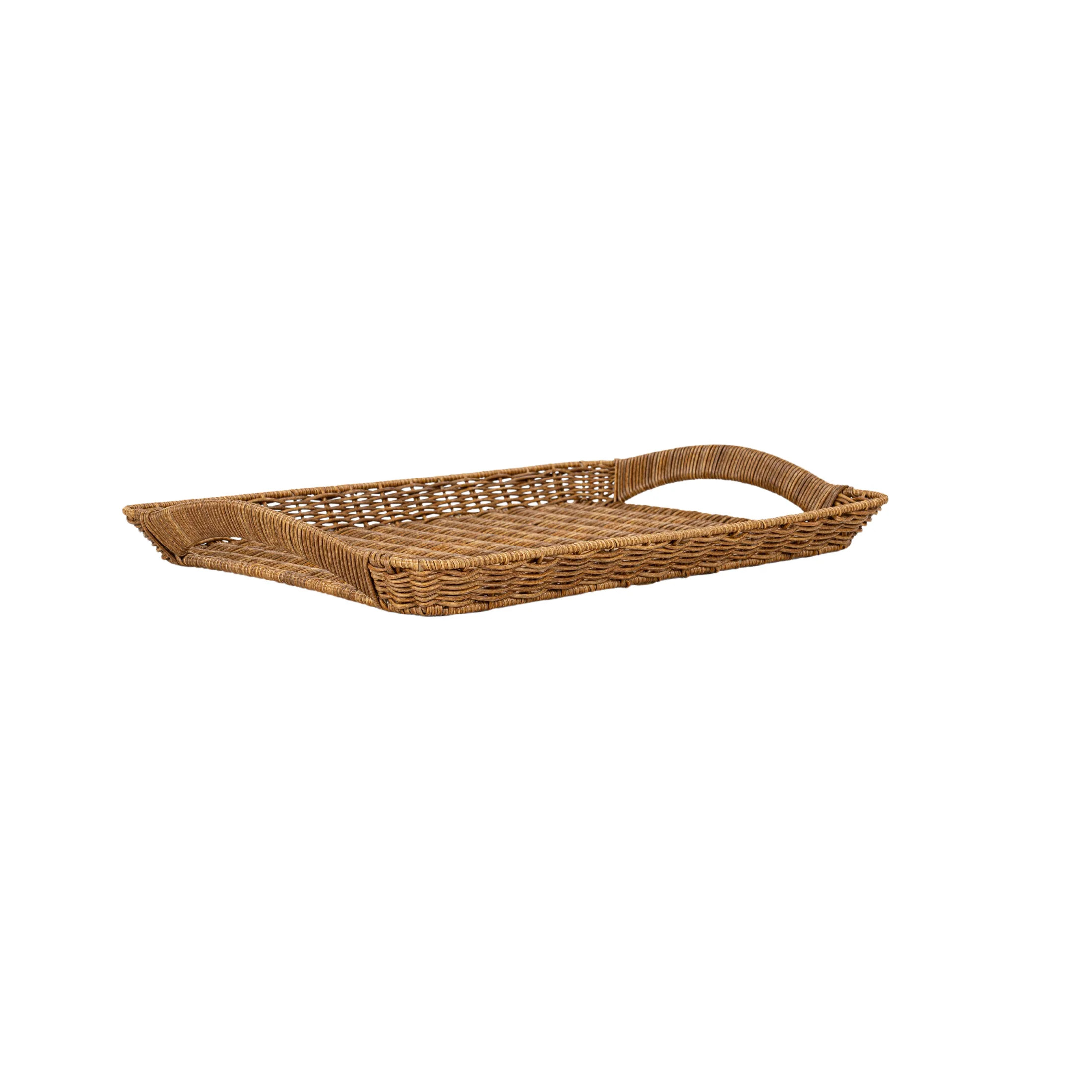 Better Homes & Gardens Rattan Rectangular Serving Tray | Walmart (US)