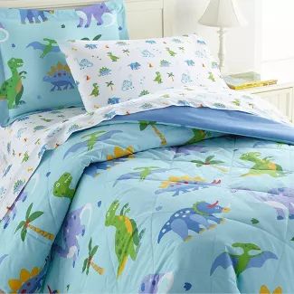 Twin Dinosaur Land Lightweight Cotton Comforter Set - WildKin | Target