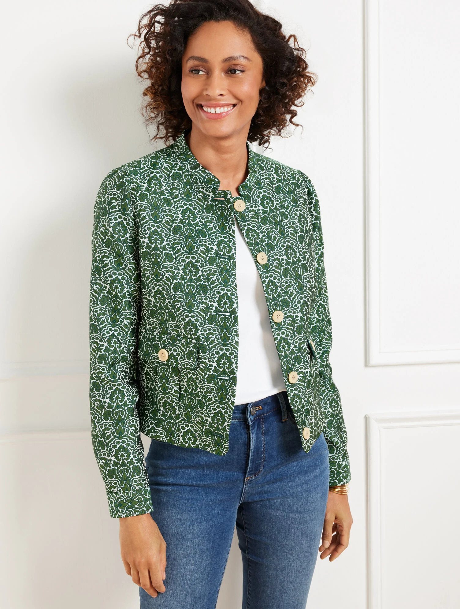 Woodland Damask Jacket | Talbots
