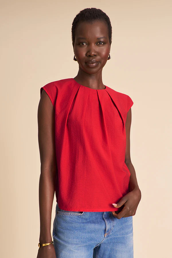 Nika Summer Friday Top - Voile :: Ribbon Red | MM LaFleur