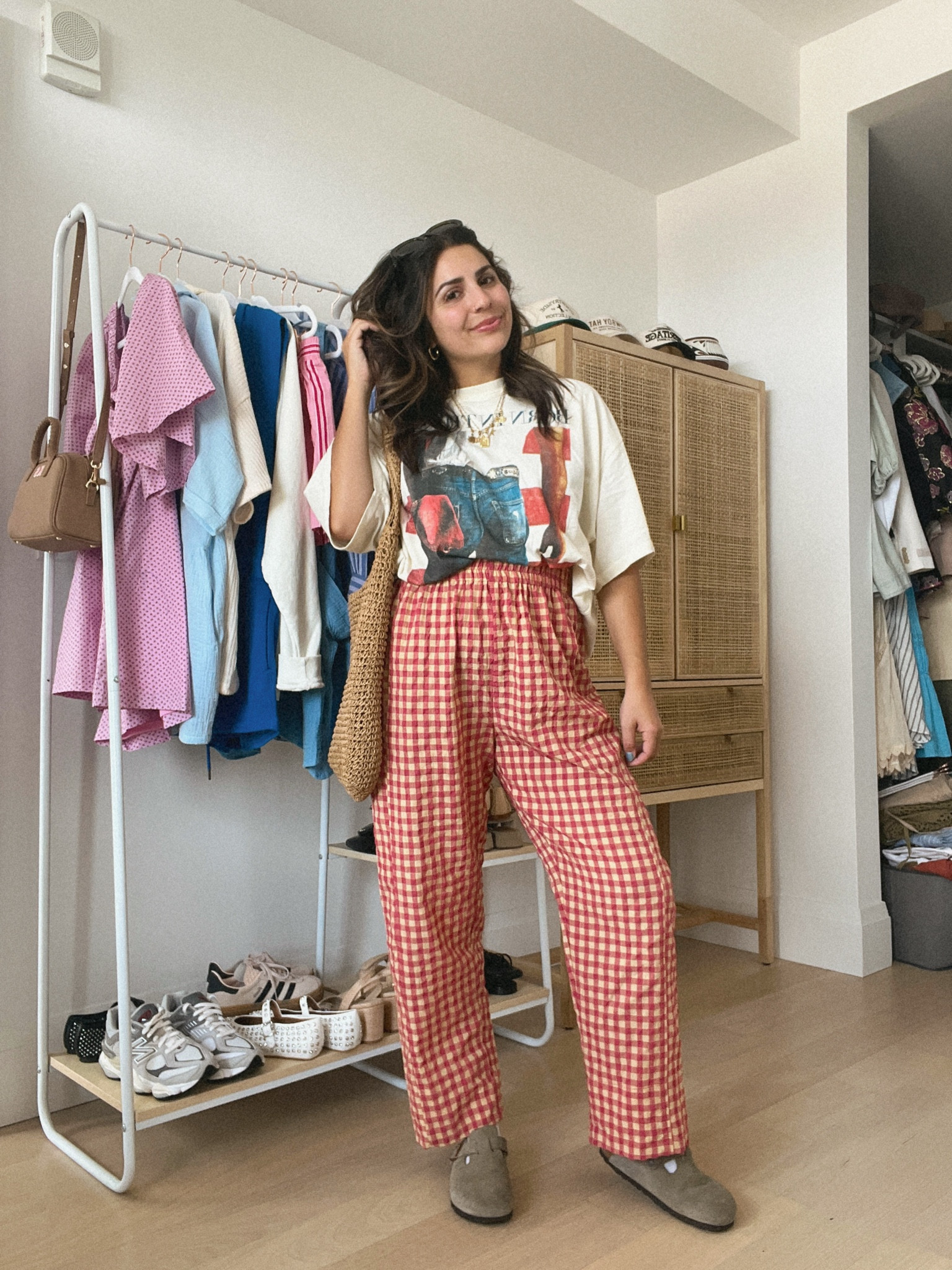 Absolutely loving the printed pants and graphic T-shirt combo. These pants were such a surprise, they fit so well! Really lightweight gauze material, remind me of free people. Size up, wearing an L! Paired with my favorite graphic tee, this brand daydreamer is a little pricey, but so worth it. These fit amazing! Size M 💘

#LTKSaleAlert #LTKFindsUnder50 #LTKSummerSales