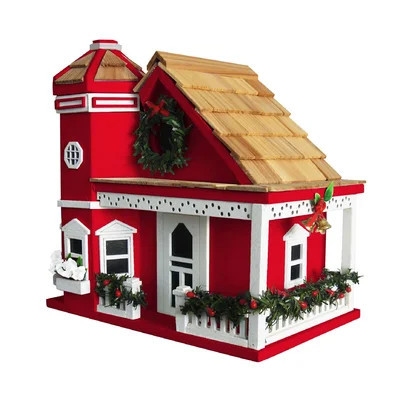 Holiday Offerings Yuletide Cottage 10 in x 9 in x 9 in Birdhouse | Wayfair Professional