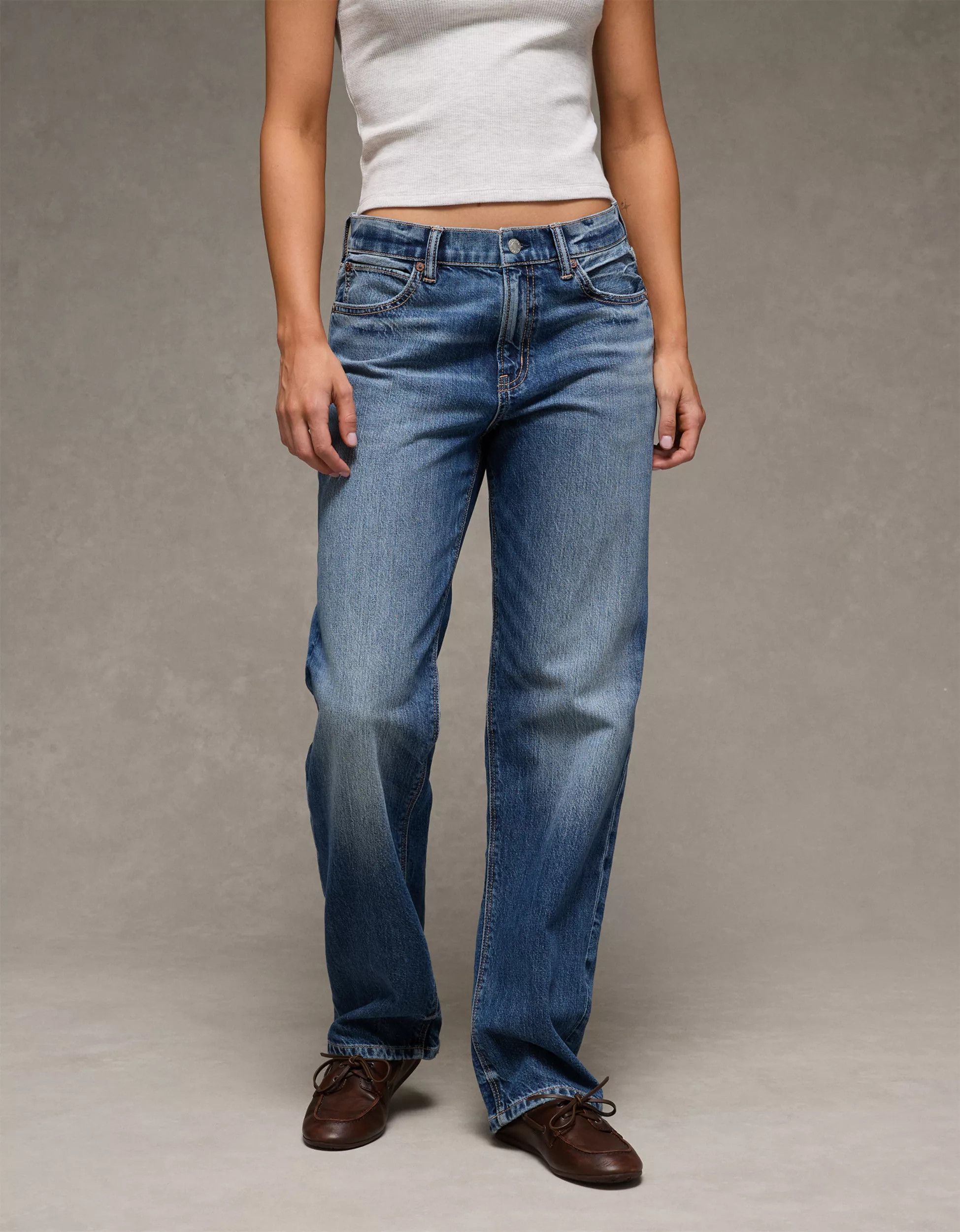 AE Strigid Low-Rise Ex-Boyfriend Jean | American Eagle Outfitters (US & CA)