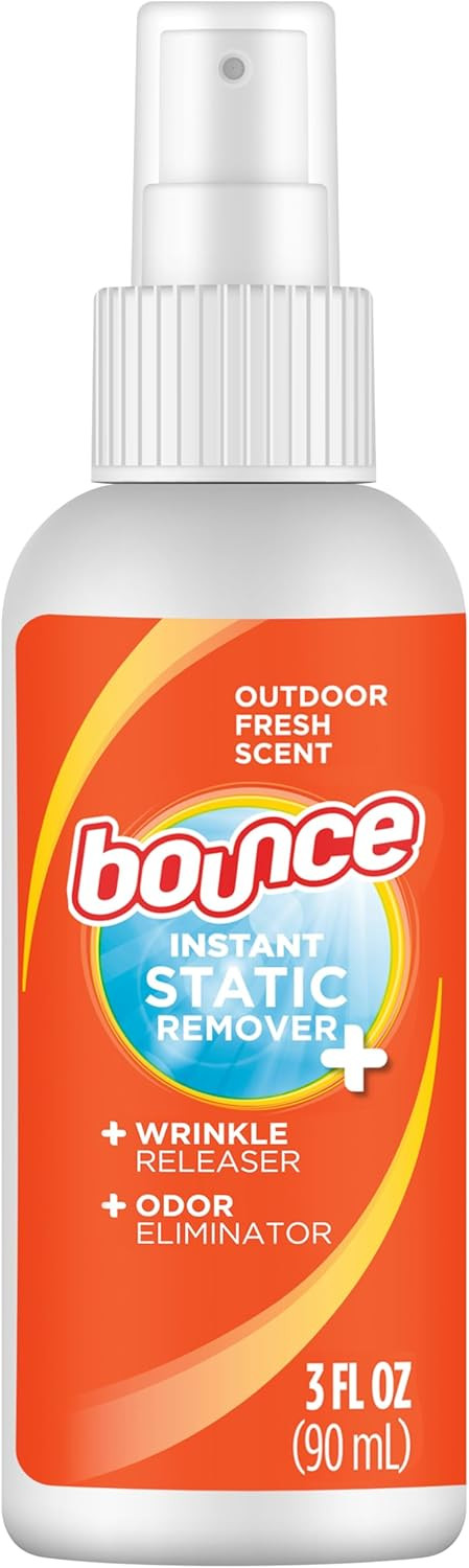 Bounce Anti Static Spray, 3 in 1 Anti Static & Instant Wrinkle Release, Odor Eliminator & Fabric ... | Amazon (US)
