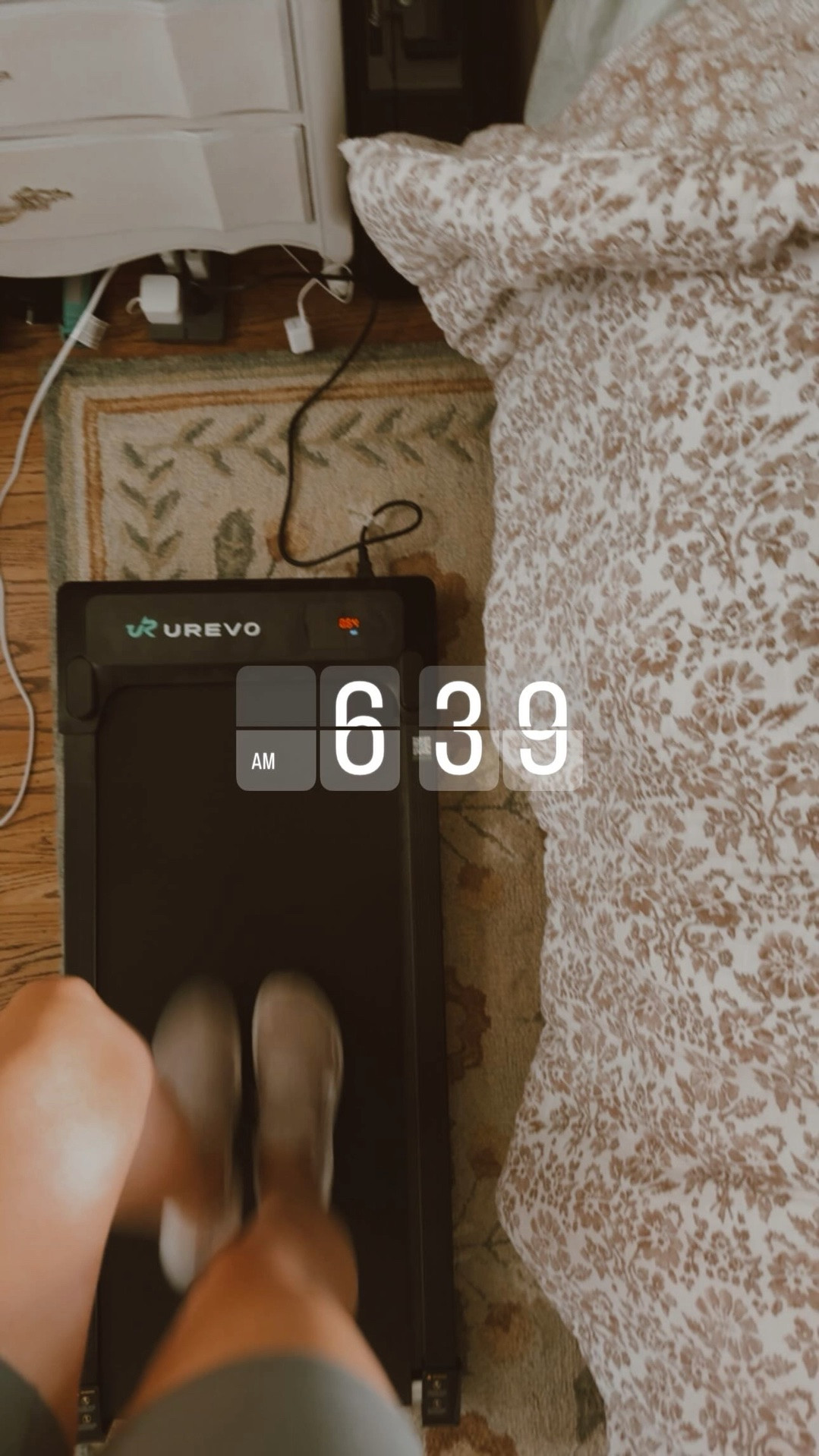 Morning routine! Rise and walk! 🙌🏻🙌🏻🙌🏻 Love my walking pad, it slides easily under the bed when not in use. Perfect way to get all my steps in!

#LTKdayinmylife #LTKmorningroutine #LTKfitnessgoals
