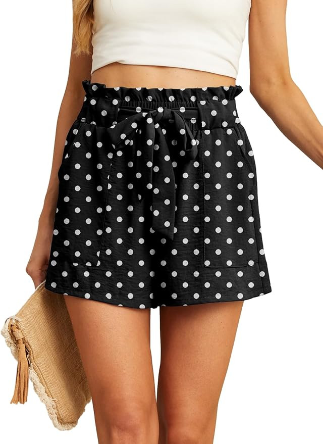 IWOLLENCE Womens Shorts with Pockets Summer Casual Shorts for Women Waist Casual Lightweight Adju... | Amazon (US)