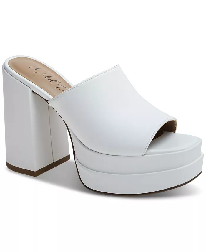 Wild Pair Ofelia Double Platform Slide Sandals, Created for Macy's & Reviews - Sandals - Shoes - ... | Macys (US)