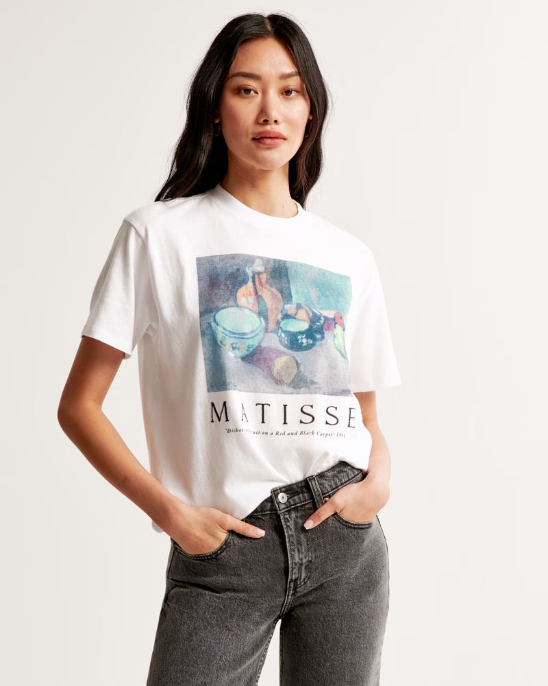 Women's Short-Sleeve Matisse Graphic Skimming Tee | Women's 25% Off All Tees | Abercrombie.com | Abercrombie & Fitch (US)