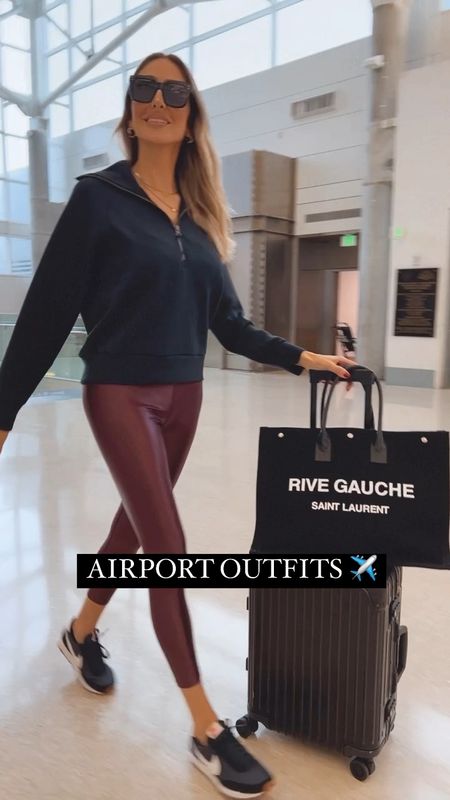 3 Airport outfit ideas ✈️ Comfortable and beautiful! 👌🏻
.
Links in my bio or watch my stories for details and links.
.
Outfit 1: My favorite liquid leggings in a gorgeous wine color. Ultra comfortable sweater and sneakers. 
.
Outfit 2: my favorite liquid leggings in black. Comfortable and amazing quality sweater from Amazon. Obsessed with my new quilted jacket. This shade of green is beautiful and the quality is great!! 
.
Outfit 3: Sweater set that is comfortable, warm and super cute! Added the camel coat for the extra cold destinations and a comfortable sneakers.
.
Everything fits true to size. I am wearing a size small. 

#LTKstyletip #LTKtravel #LTKshoecrush
