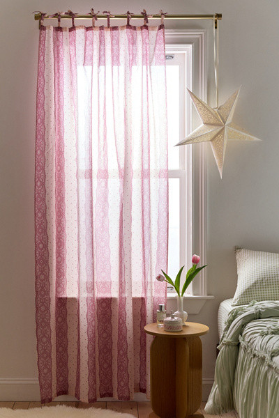 Lace Striped Patterned Window Panel | Urban Outfitters (US and RoW)