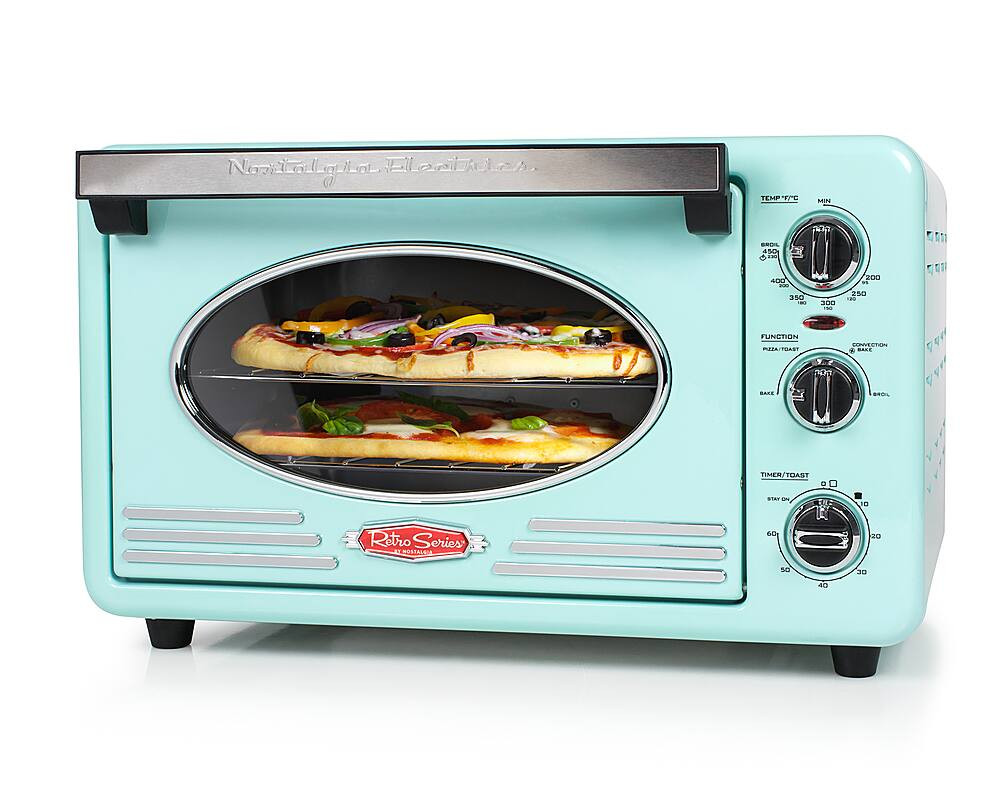 Nostalgia RTOV2AQ Retro 12-Slice Convection Toaster Oven Aqua RTOV2AQ - Best Buy | Best Buy U.S.