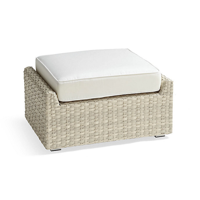 Ashby Ottoman with Cushion in Shell Finish | Frontgate