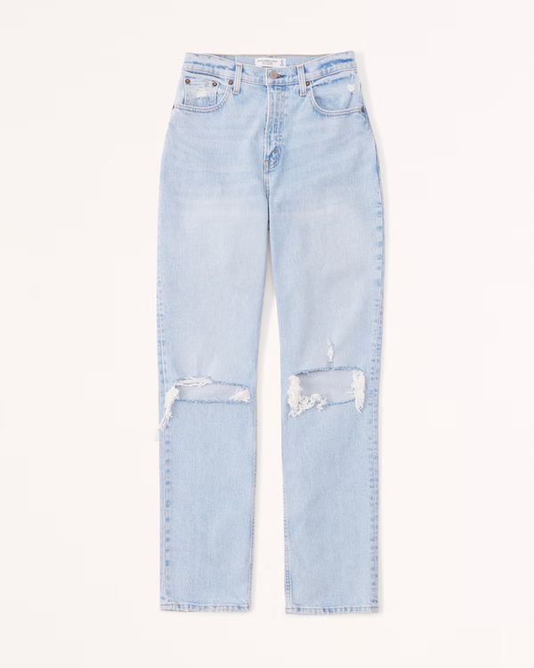 Curve Love Ultra High Rise 90s Straight Jean | Abercrombie & Fitch (US)