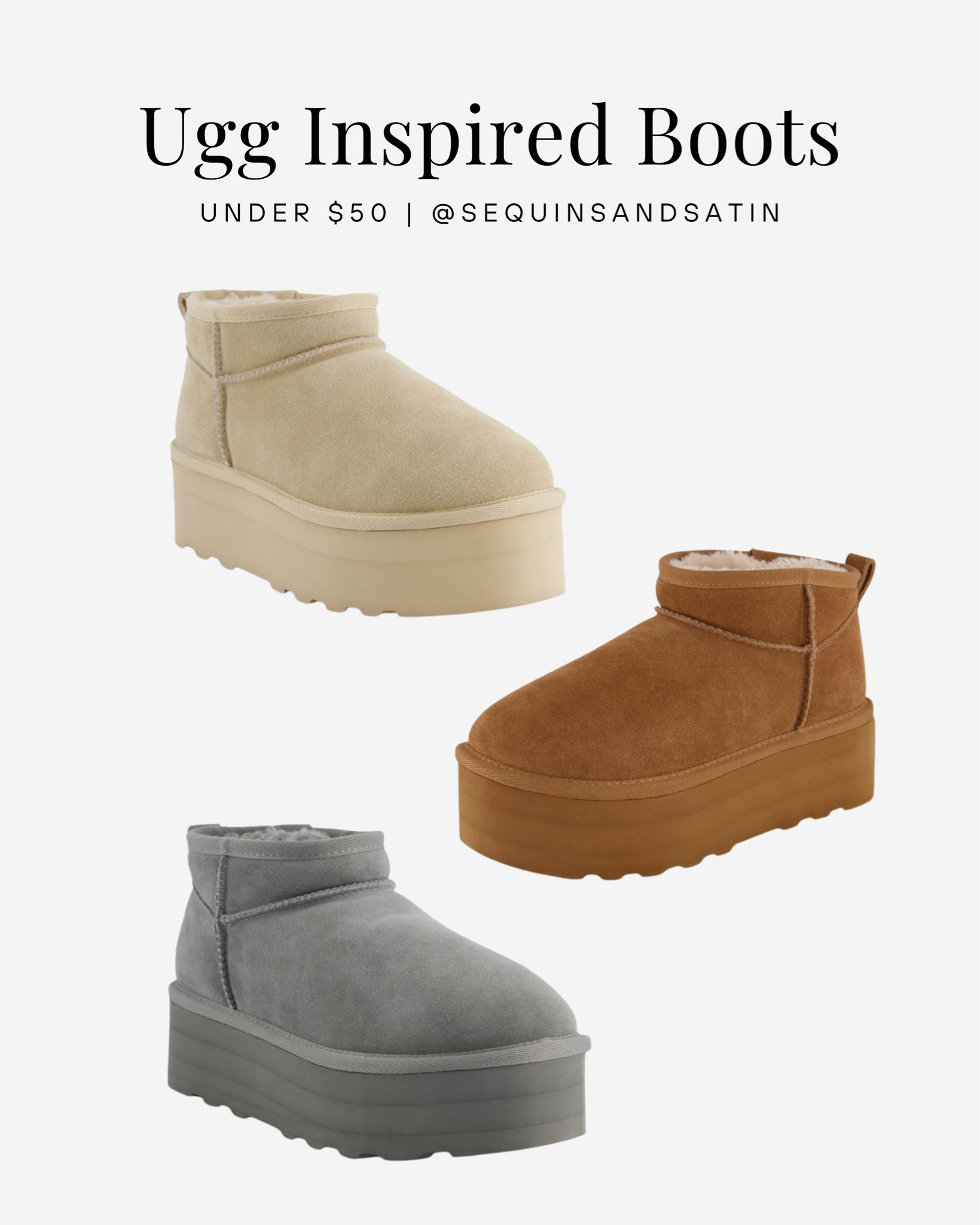 Ugg dupes from amazon🤍

*NOT knockoffs, just a similar look for less $$

Ugg dupes / Ugg boot dupes / Uggs dupes / amazon Ugg dupes / Ugg dupes amazon / amazon Ugg boot dupes / Ugg boot dupes amazon / Ugg inspired shoes / Fall outfits / fall fashion 2024 / fall outfits 2024 / fall outfits women / fall outfit inspo / fall outfit ideas / womens fall outfits / fall outfit inspirations / cute fall outfits / casual fall outfits / fall fashion 2024 / fall fashion trends / womens fall fashion / edgy fall fashion / college fashion / college outfits / college class outfits / college fits / college girl / college style / college essentials / amazon college outfits / back to college outfits / back to school college outfits / college tops / Neutral fashion / neutral outfit /  Clean girl aesthetic / clean girl outfit / Pinterest aesthetic / Pinterest outfit / that girl outfit / that girl aesthetic / vanilla girl / 


#LTKSeasonal #LTKFindsUnder100 #LTKShoeCrush