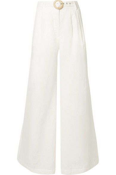 Honour belted linen wide-leg pants | NET-A-PORTER (US)