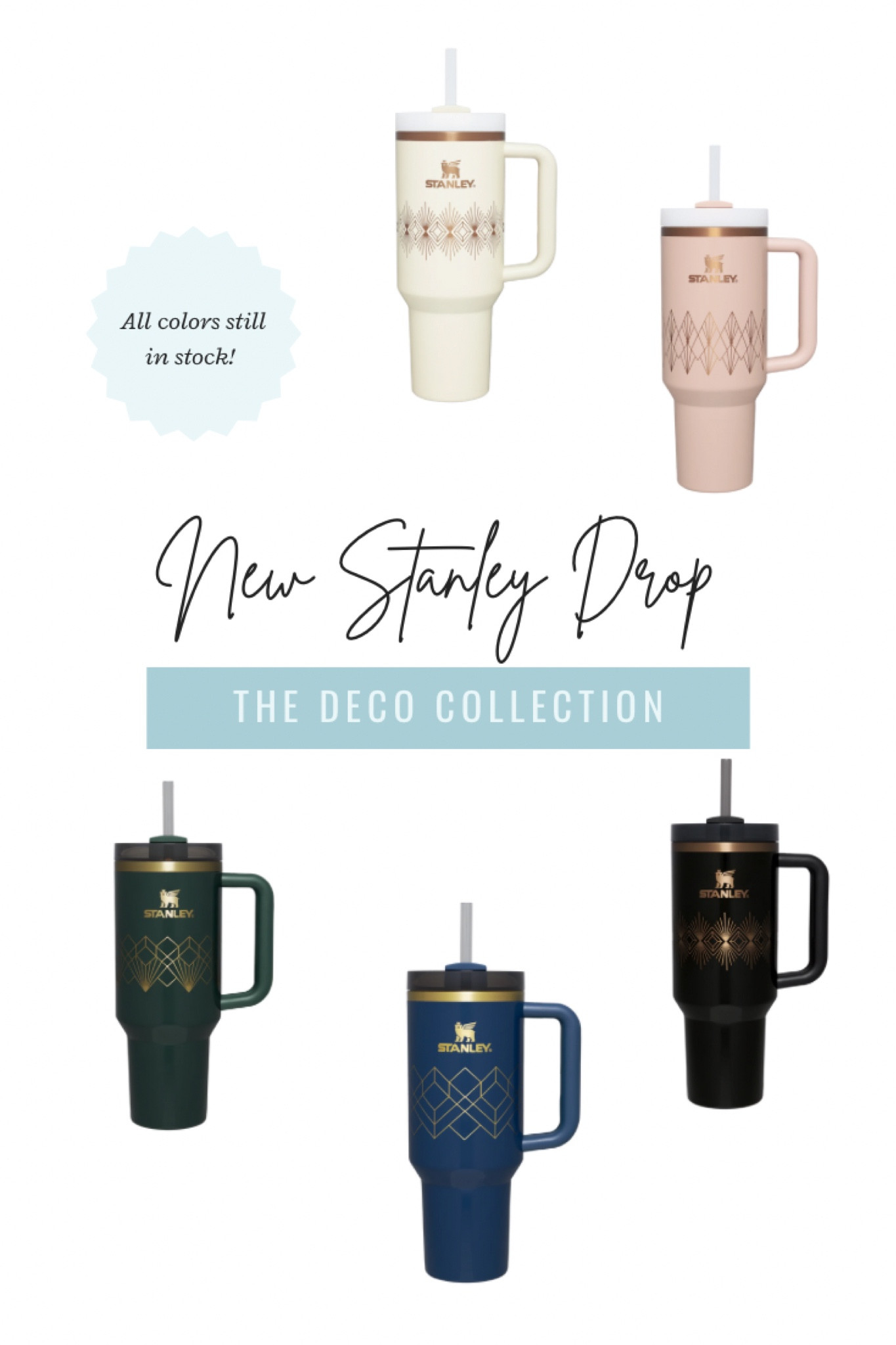 NEW Stanley Tumbler Drop - The Deco Collection

#LTKfindsunder100 #LTKGiftGuide #LTKhome