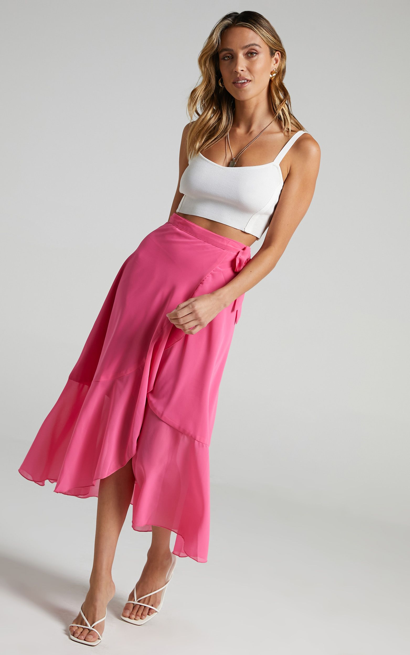 Add To The Mix Midi Skirt in Hot Pink | Showpo | Showpo - deactived